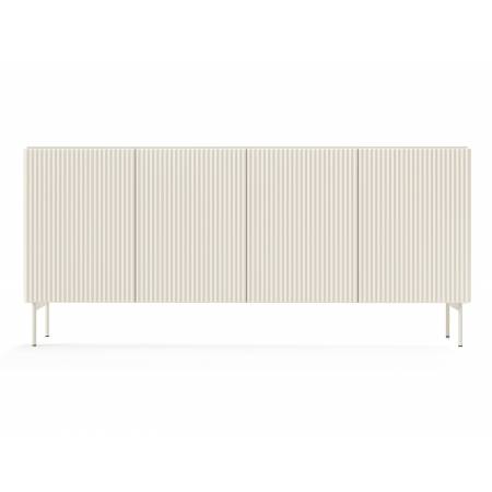 Komoda ryflowana kaszmir 195 cm 4-drzwiowa MIGEL